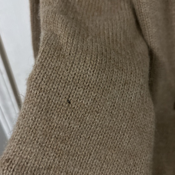 Vince camel brown wool cardigan with hood - Picture 7 of 8